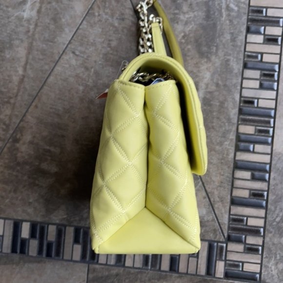 Kate Spade Natalia Smooth Leather Medium Flap Shoulder Bag Frosty Lime - Picture 5 of 16